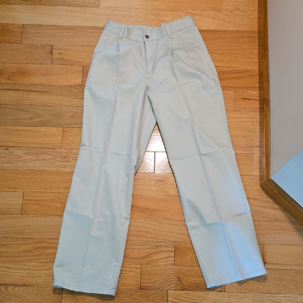 Chaps Boys School Approved Schoolwear Unifirm Pants Light Gray Chinos